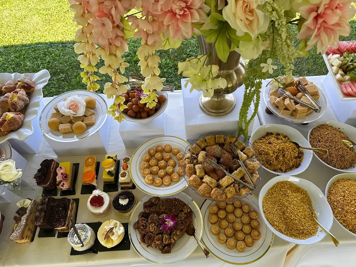 A generous spread beneath the marquee